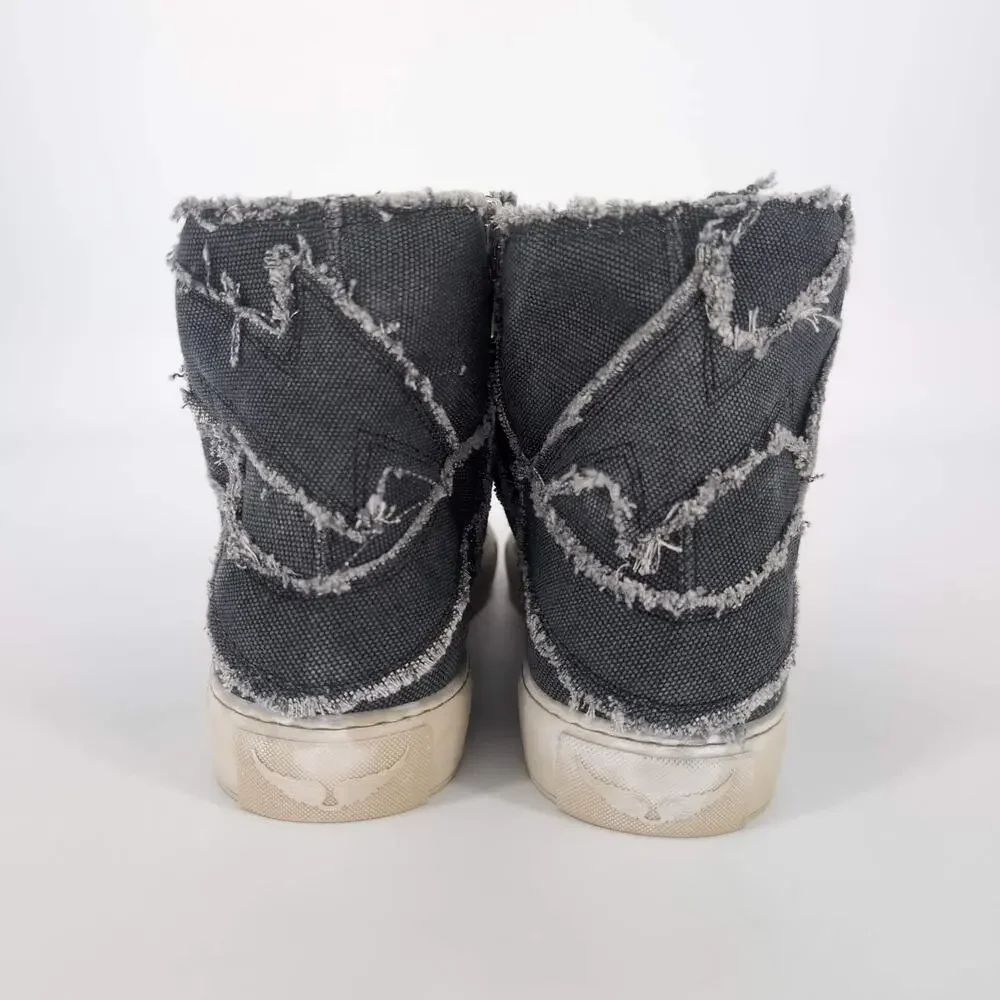 ZADIG & VOLTAIRE High Flash Canvas Sneakers in Noir Black - Size US 9 EU 40 -NIB